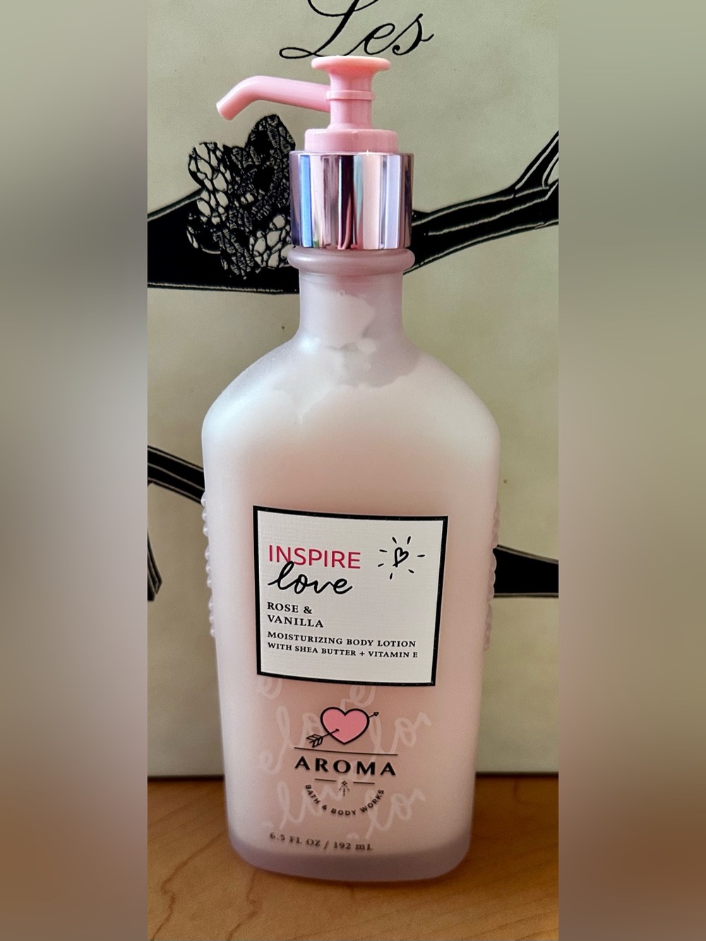 Bath & Body Works Inspire Love Rose & Vanilla Moisturizing Lotion — Light Pink
